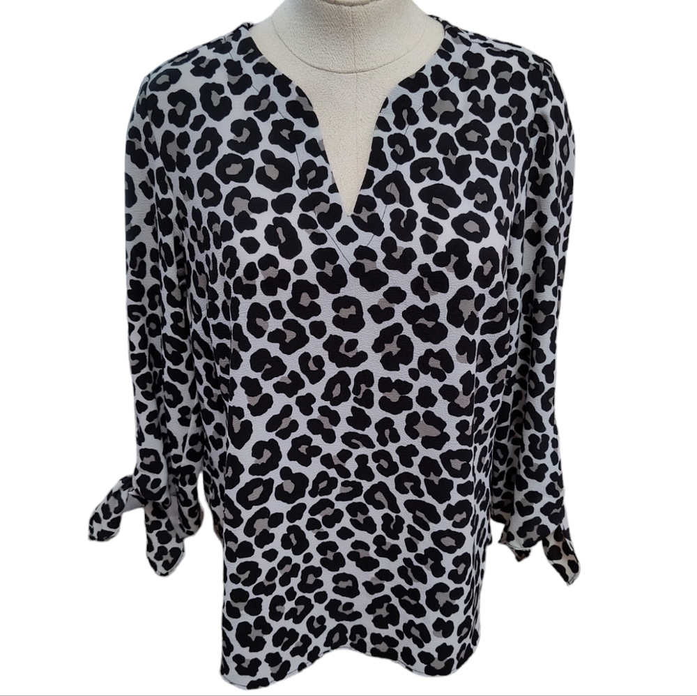 MICHAEL Michael Kors Animal Print Tunic Style Blouse Size S